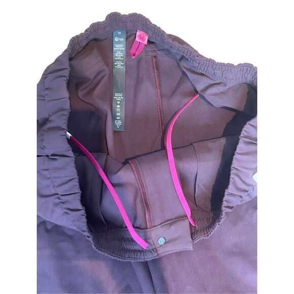 Lululemon Lab Wool-Blend Stretch Pants Men's Burgundy Size 36 - Picture 3 of 9